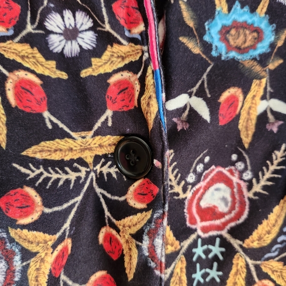 OrderPlus Women’s Floral Jacket Coat Sz M Fall Business Casual Lightweight Layer - Picture 9 of 15